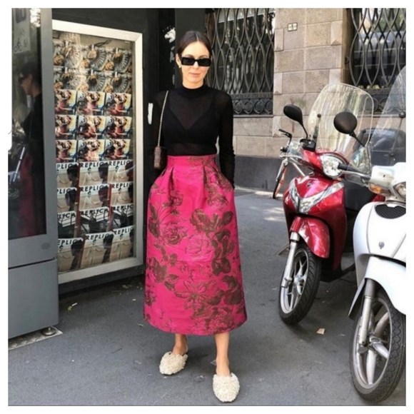 H&M Conscious EXCLUSIVE brocade pattern skirt